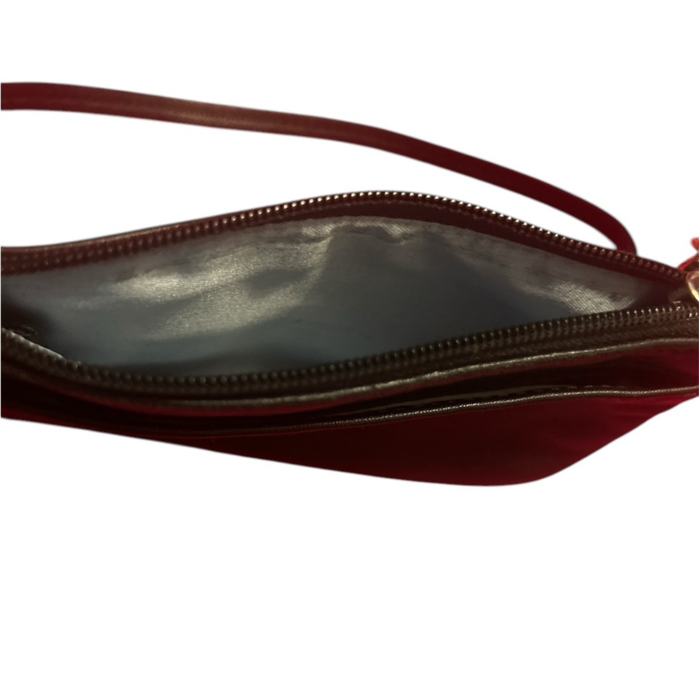 Coach Solid Black /Silver Leather Small Wristlet - image 3